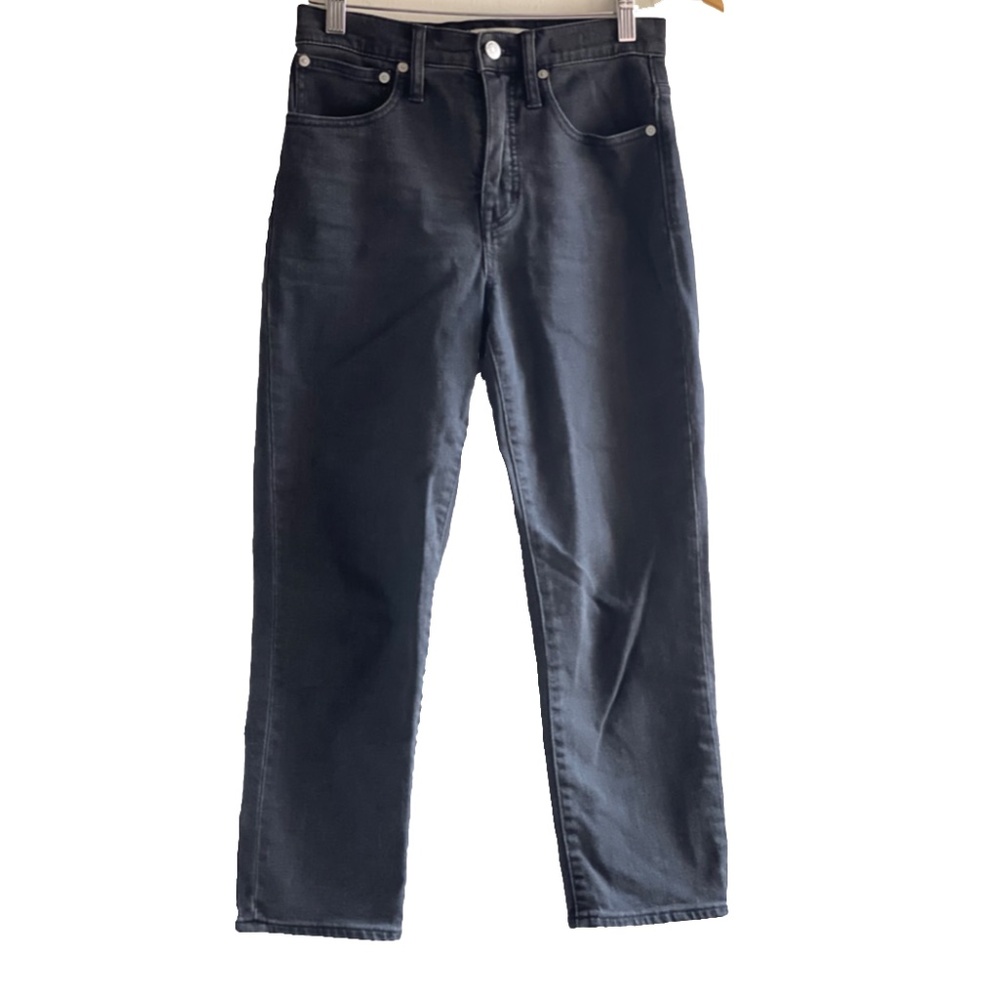 Madewell Petite Classic Straight Jeans Black Wash Size 25P